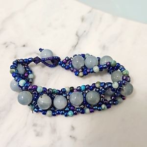 Handcrafted multi gem bracelet